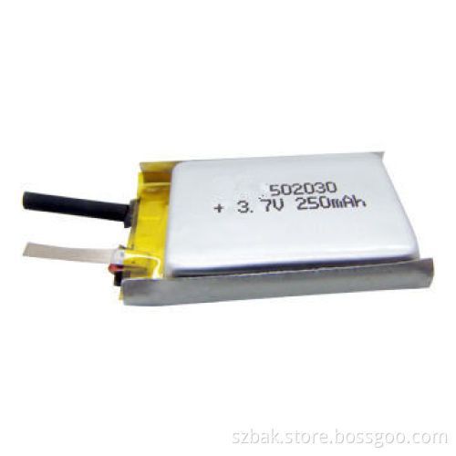 Lithium Polymer Battery with 3.7V, 250mAh, for Small Portable Devices